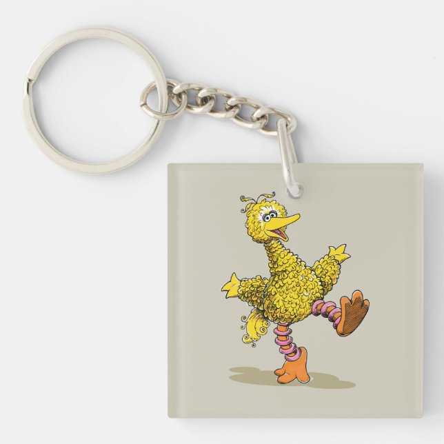 Porte-clefs Gros oiseau d'art rétro (Devant)