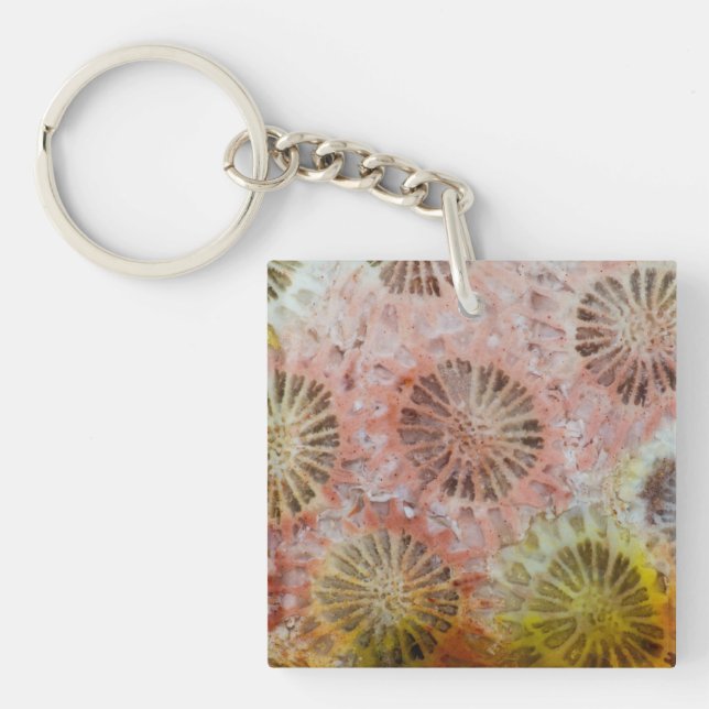Porte-clefs Gros plan de corail rose (Devant)