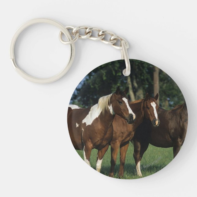 Porte-clefs Groupe de position de chevaux de peinture (Devant)
