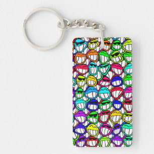 PORTE-CLEFS GROUPE D'FACES COOL