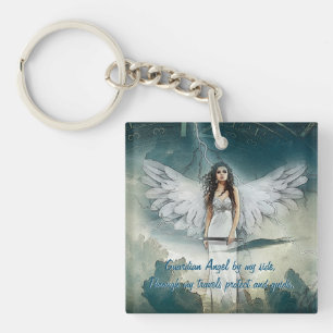 Porte-clefs Guardian Angel Stormy Ciel bleu Porte - clé blanc