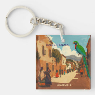 Porte-clefs GUATEMALA, HUEHUETENANGO Retro poster