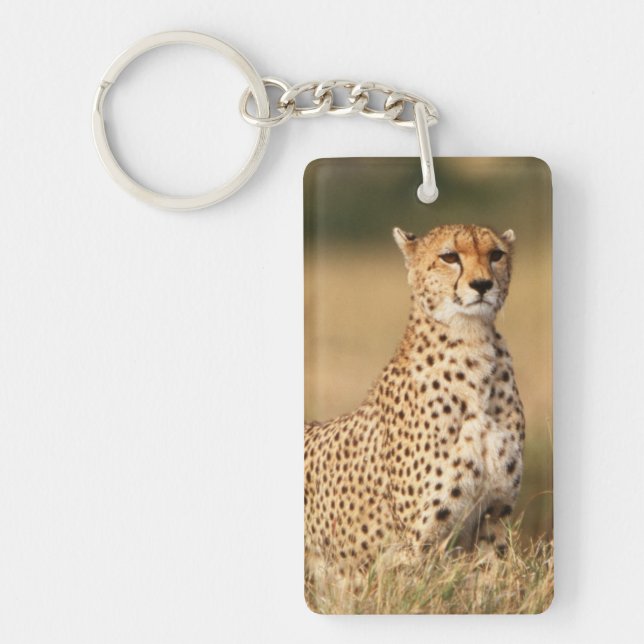 Porte-clefs Guépard sur un petit monticule pour une meilleure  (Devant)