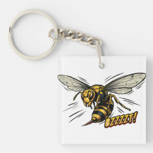 Porte-clefs Guêpe en colère BZZZT Bande dessinée