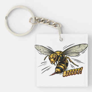 Porte-clefs Guêpe en colère BZZZT Bande dessinée