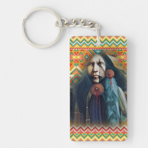 Porte-clefs Guerrier amérindien du Sud-Ouest