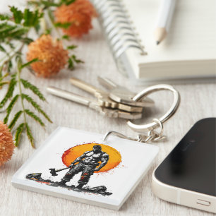 Porte-clefs guerrier barbare médiéval fantasyPorte - clé acryl