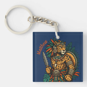 Porte-clefs Guerrier Brave de la Tribu Jaguar
