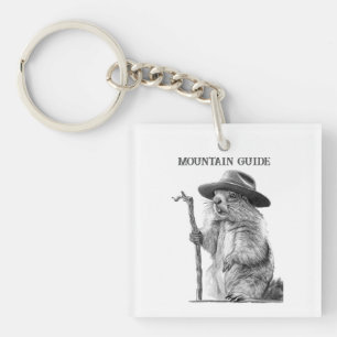 Porte-clefs Guide de montagne - Design de marmotte de rêve