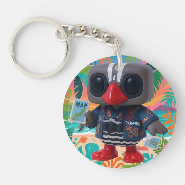 Porte-clefs Guide de voyage Kagu (Devant)