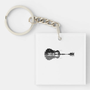 Porte-clefs Guitare acoustique Nature Est Musique Basse Guitar