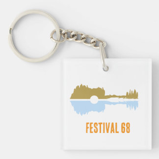Porte-clefs Guitare pastel