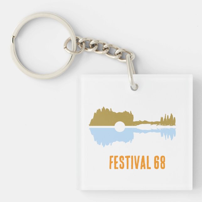 Porte-clefs Guitare pastel  (Devant)