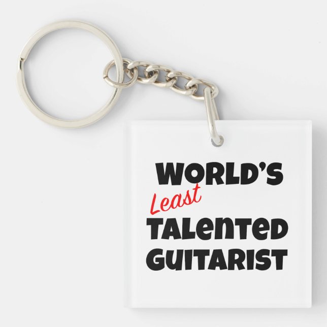 Porte-clefs Guitariste le moins talentueux du monde (Devant)