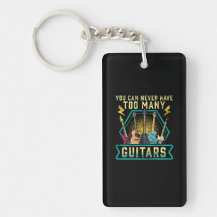 Porte-clefs Guitariste On ne peut jamais avoir trop de guitare