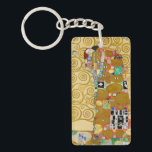 Porte-clefs Gustav Klimt Exécution Nouveau Couple<br><div class="desc">Gustav Klimt,  Fulfillment 1910-1911 Couple Art Nouveau avec la signature de Klimt design tourbillonnant et belle peinture or.</div>