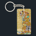 Porte-clefs Gustav Klimt Exécution Nouveau Couple<br><div class="desc">Gustav Klimt,  Fulfillment 1910-1911 Couple Art Nouveau avec la signature de Klimt design tourbillonnant et belle peinture or.</div>