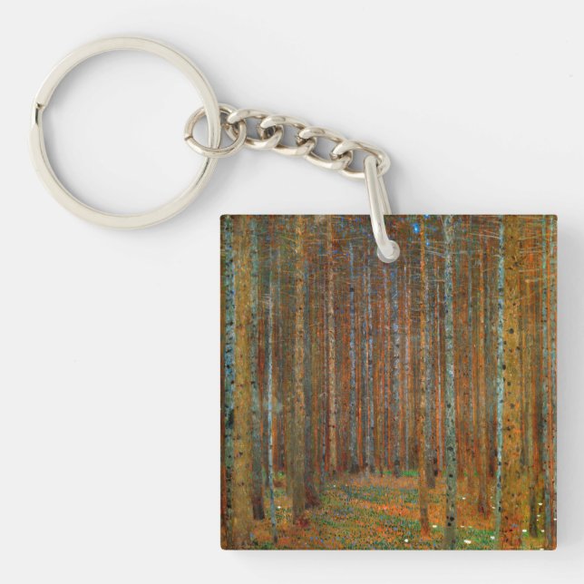 Porte-clefs Gustav Klimt - Forêt de pins de Tannenwald (Devant)