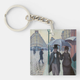 Porte-clefs Gustave Caillebotte - Rue de Paris ; Temps de plui