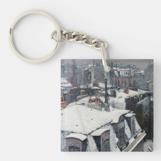 Porte-clefs Gustave Caillebotte - Toits dans la neige (Devant)