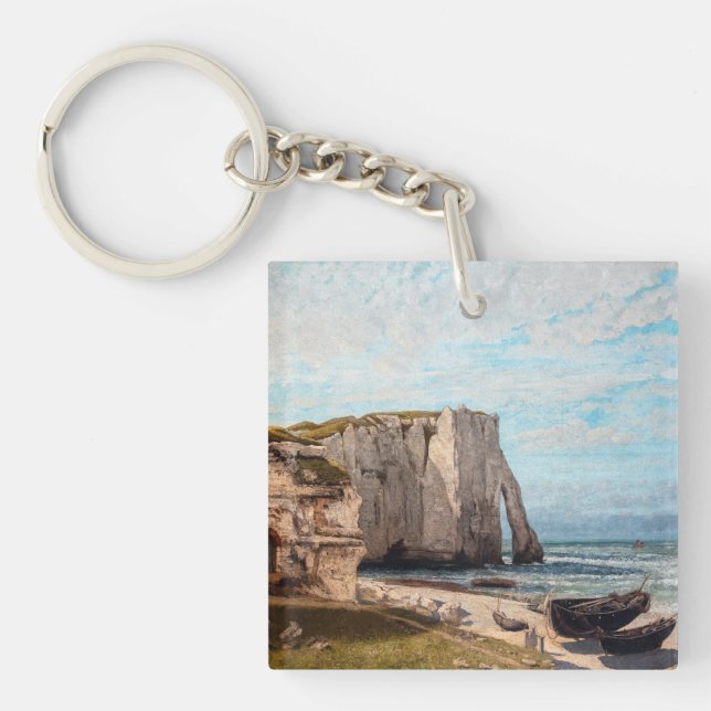 Porte-clefs Gustave Courbet - Falaises à Etretat après la temp (Devant)