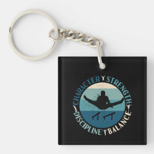 Porte-clefs Gymnastique masculine Caractère Force Discipline