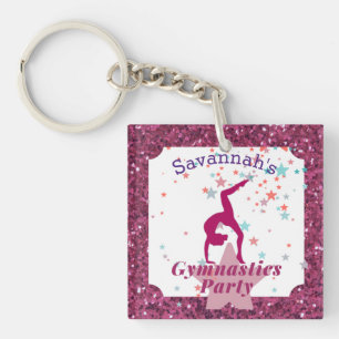 Porte-clefs Gymnastique Parties scintillant et étoiles
