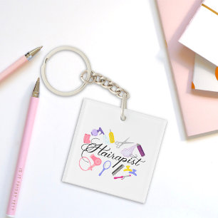 Porte-clefs Hairapist Coiffeur Coiffeur Stylliste Barber Desig