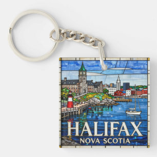Porte-clefs Halifax Nouvelle-Écosse Vitrail Port 🌊