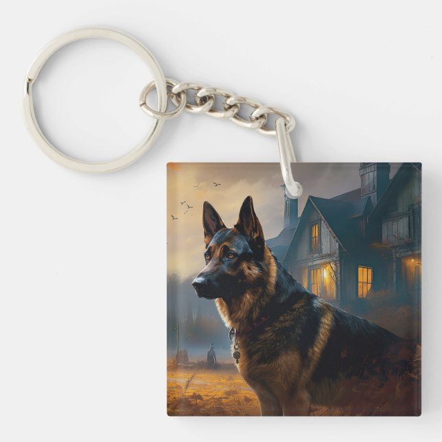Porte-clefs Halloween allemand mouton effrayant (Devant)