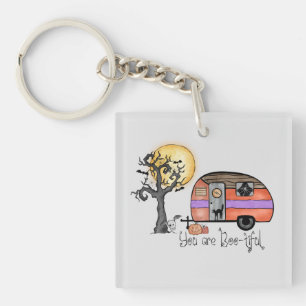 Porte-clefs Halloween Camping   Vous êtes indigne