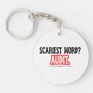 Porte-clefs Halloween comptable drôle - Mot le plus effrayant