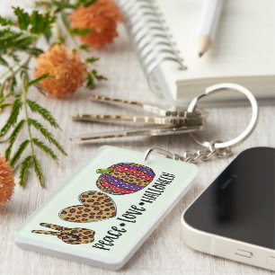 Porte-clefs Halloween de l'amour de la paix