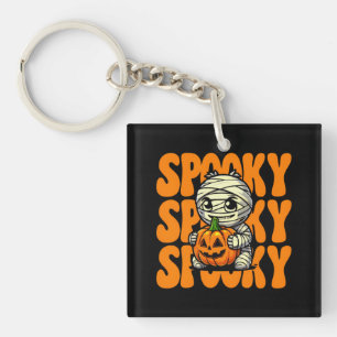 Porte-clefs Halloween éffrayant Mummy Hugging Citrouille