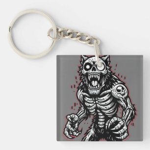 Porte-clefs Halloween effrayant Zombie Werewolf