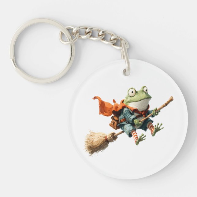 Porte-clefs Halloween grenouille quirky (Devant)