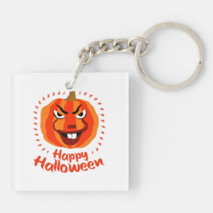 Porte-clefs 🎃 Halloween heureux - Drôle, Effrayant et Citroui