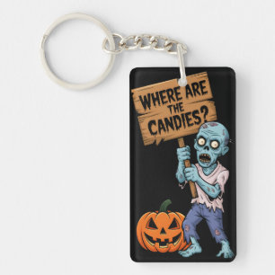 Porte-clefs Halloween Humour Zombie Bonbons