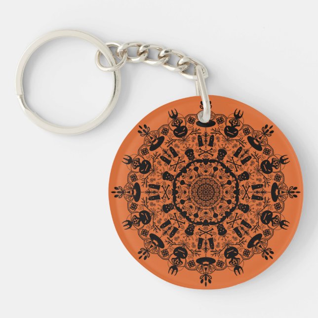 Porte-clefs Halloween Mandala (Devant)