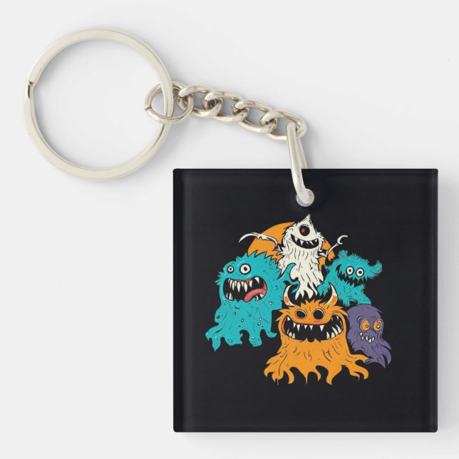 Porte-clefs Halloween/Monster/octobre/automne (Devant)