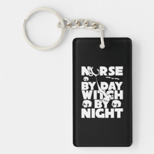 Porte-clefs Halloween Nurse By Day Witch By Nights