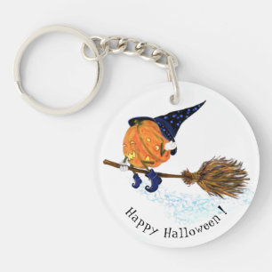 Porte-clefs Halloween Porte - clé sorcière Citrouille Volant B