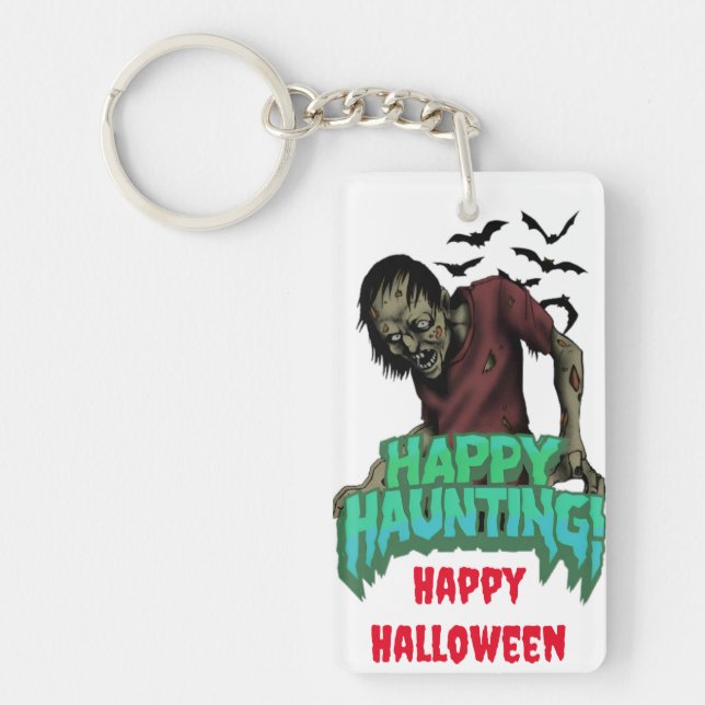 Porte-clefs Halloween Zombie Ghoost Éffrayant Haunted (Devant)