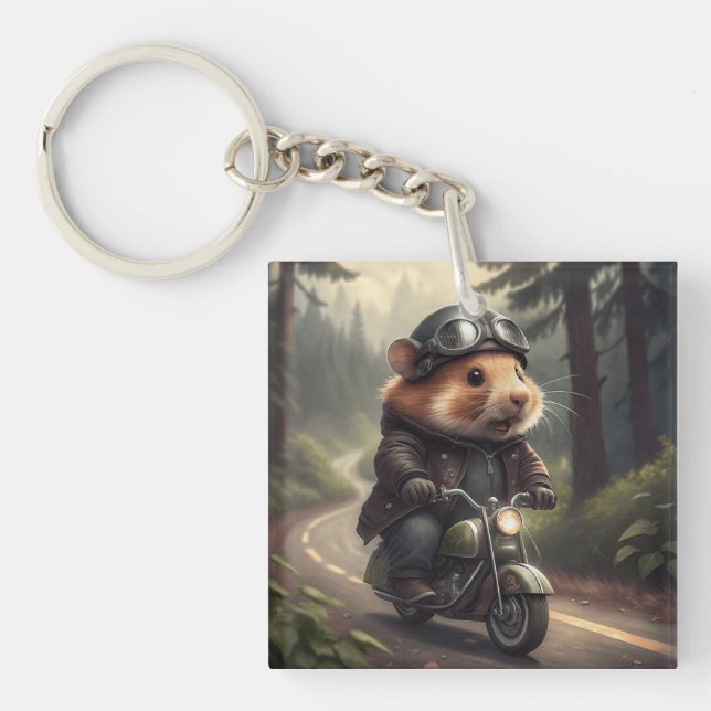Porte-clefs Hamster Biker (Devant)