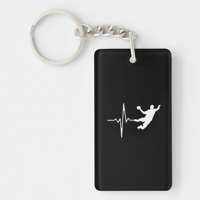 Porte-clefs Handball - Handball Player Heartbeat (Devant)