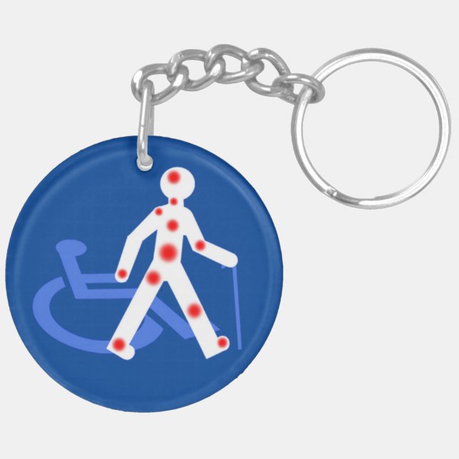 Porte-clefs Handicap invisible / Visible (Dos gauche)