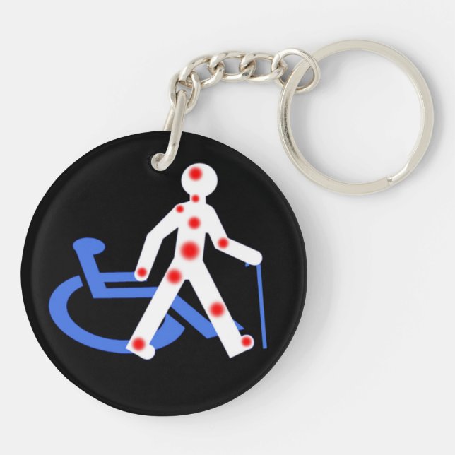 Porte-clefs Handicap invisible / Visible  (Dos)