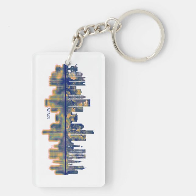 Porte-clefs Hanoï Skyline (Dos)