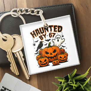 Porte-clefs Hantée par 67 Drôle Fantôme et Halloween Citrouill