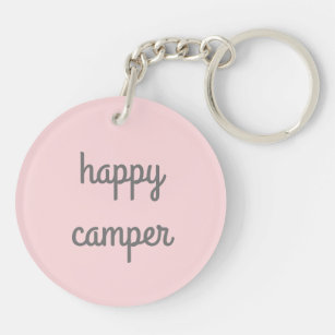 Porte-clés, Bijou de Sac imprimé camping-car, happy camper avec